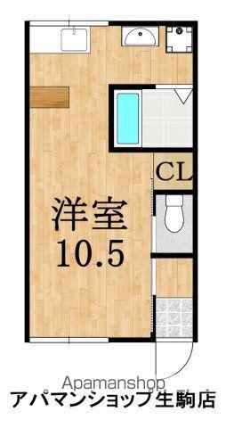 LACHANCE生駒本町(1K/1階)の間取り写真