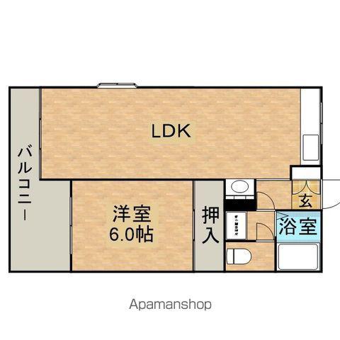 サンコート美原(1LDK/3階)の間取り写真