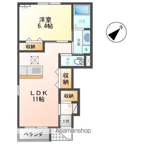 モアナマカナ(1LDK/1階)の間取り写真