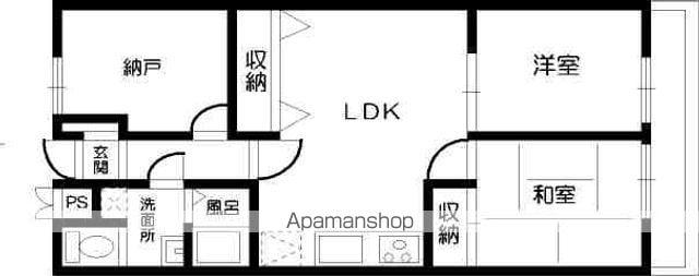 ハイツ山本E棟(3LDK/2階)の間取り写真