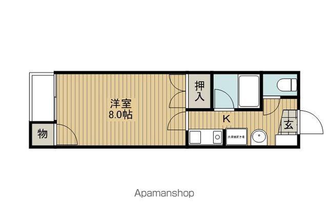 セブンスターハイツすわ(1K/1階)の間取り写真