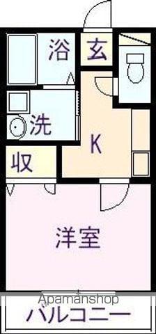 レトア・オレンジヒルズ(1K/1階)の間取り写真