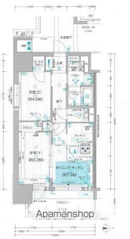 プレサンスロジェ名古屋駅前(2DK/3階)の間取り写真