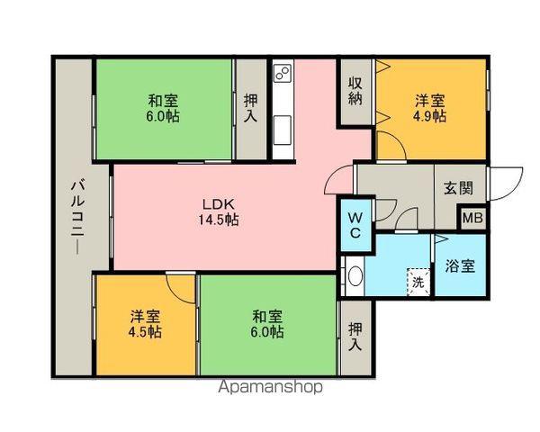 ユーハウス長久手(4LDK/3階)の間取り写真