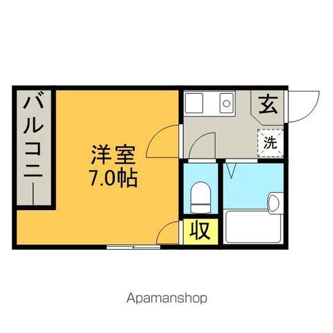 メルローズ大橋(1K/2階)の間取り写真