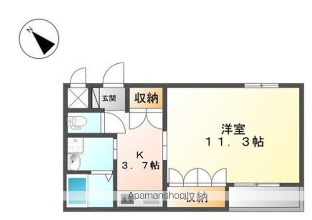 ピアリー コート(1K/2階)の間取り写真