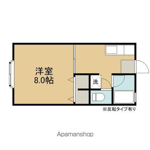 ラフォーレ北山(1K/1階)の間取り写真