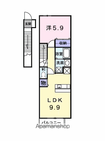 セトル梅林Ⅰ(1LDK/2階)の間取り写真