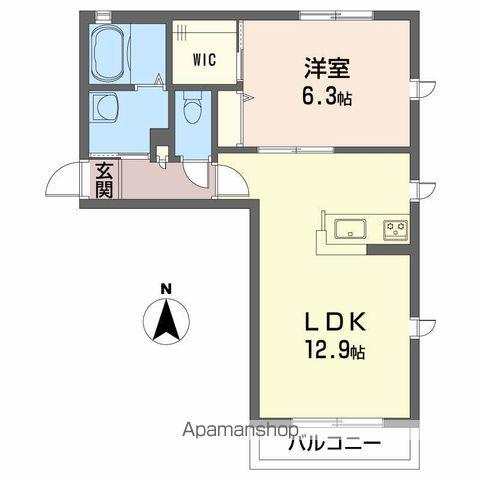 沖洲 清流荘 2(1LDK/2階)の間取り写真
