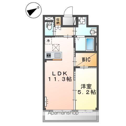 エバーリンク(1LDK/1階)の間取り写真