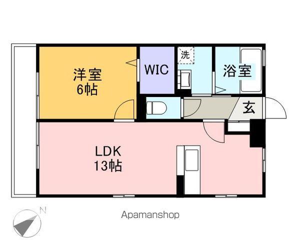 スカイコート(1LDK/1階)の間取り写真