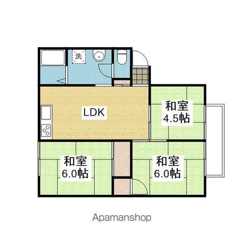 仙波ハイツⅡ(3LDK/2階)の間取り写真