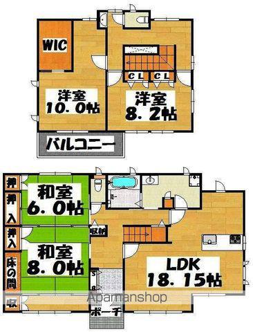 福岡県大野城市 2階建 築29年(4SLDK)の間取り写真