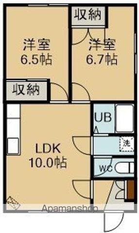 レジデンス菜月(2LDK/1階)の間取り写真
