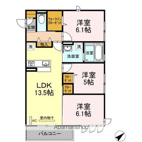 D-ROOMさくら(3LDK/2階)の間取り写真