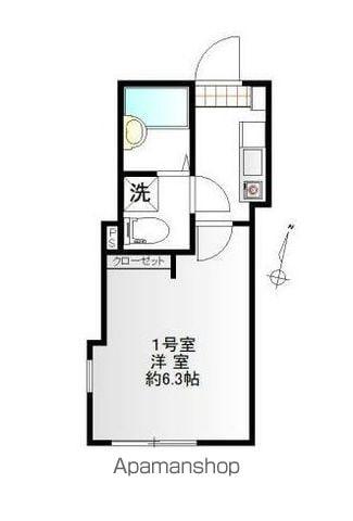 サンコート南太田(1K/2階)の間取り写真