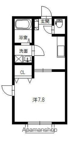 SUGAR VINE青山駅前(1K/1階)の間取り写真