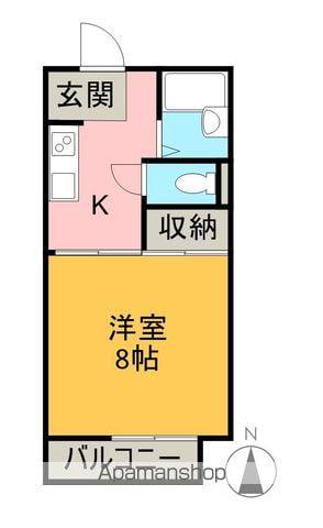 セフィラ C棟(1K/2階)の間取り写真