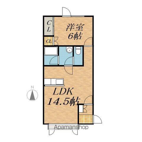 コーポフラワーⅢ(1LDK/1階)の間取り写真