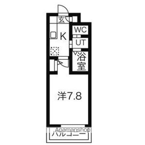 VIA FERIX(1K/5階)の間取り写真