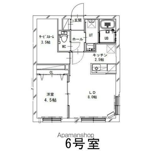 パルティーレ裏参道(1SLDK/1階)の間取り写真