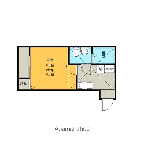 フォービエン川西(1K/1階)の間取り写真
