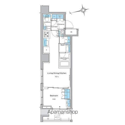 ルフォンプログレ品川戸越(1LDK/9階)の間取り写真