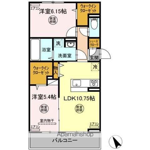 メゾン・ド・ラメール(2LDK/2階)の間取り写真