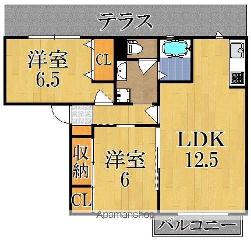 サンヒルズSKM(2LDK/1階)の間取り写真