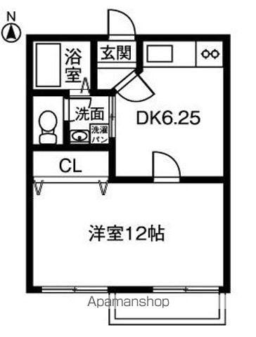 コーポ協和(1DK/1階)の間取り写真