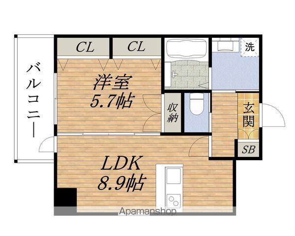 スプランディッドESAKAEKIMAE(1LDK/11階)の間取り写真