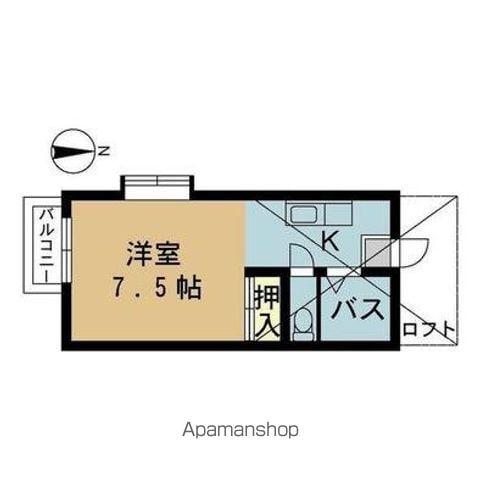 コーポ・セラヴィ(1K/2階)の間取り写真