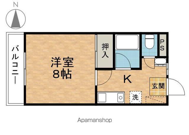 コーポアプリコット(1K/2階)の間取り写真