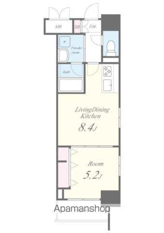 ROOTS SHINJUKU WAKAMATSUCHOルーツシ(1LDK/11階)の間取り写真