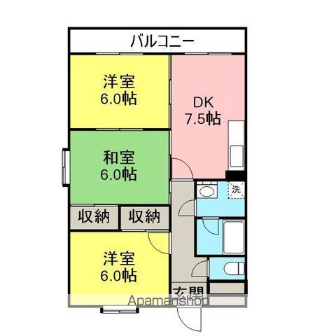 エクセレンス(3DK/2階)の間取り写真