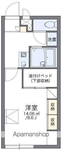 レオパレスコルトレーン(1K/1階)の間取り写真