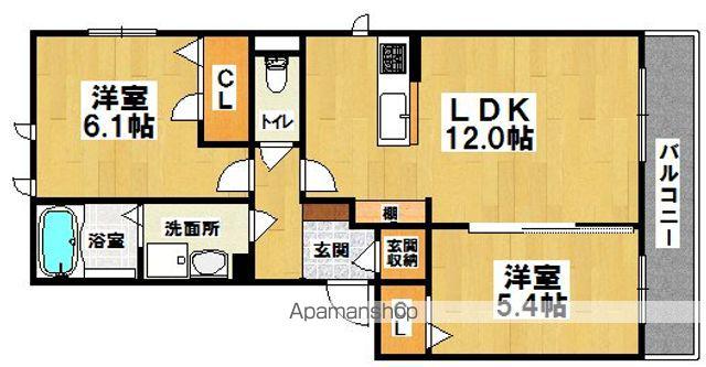 シャーメゾン アラウィージュ(2LDK/2階)の間取り写真
