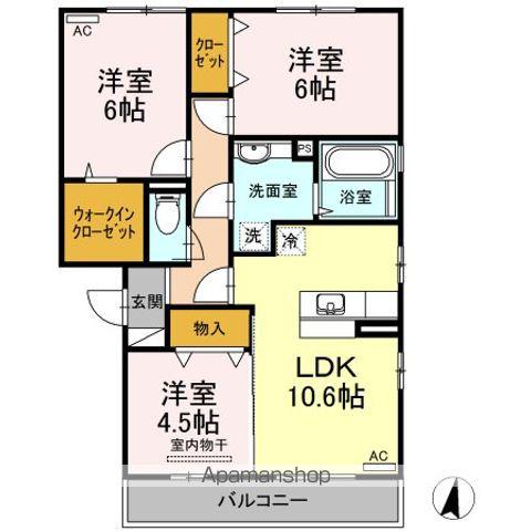 シュペリュール(3LDK/3階)の間取り写真