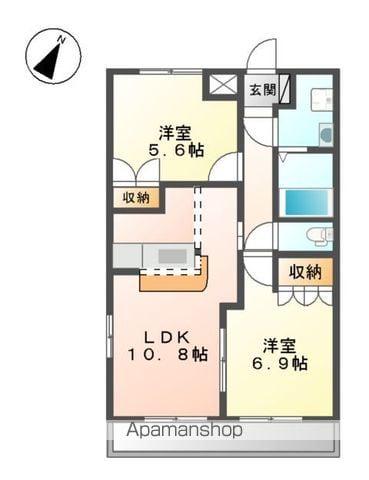 TIARE(2LDK/1階)の間取り写真