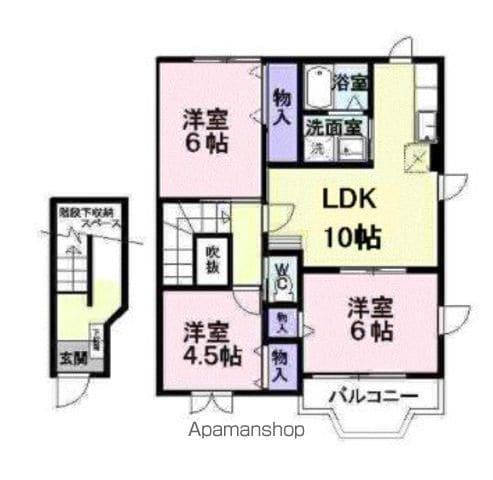 サンシャインヒルズC(3LDK/2階)の間取り写真