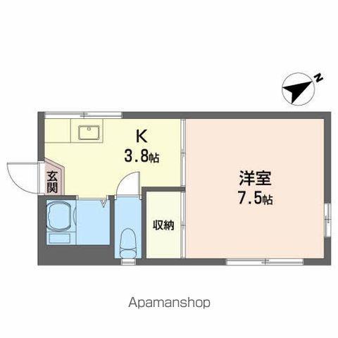 ペアハウス松尾(1K/1階)の間取り写真