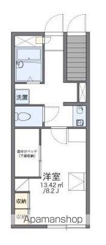 レオパレス木太南Ⅱ(1K/1階)の間取り写真