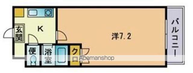 インプレザ竹下駅前Ⅱ(1K/3階)の間取り写真