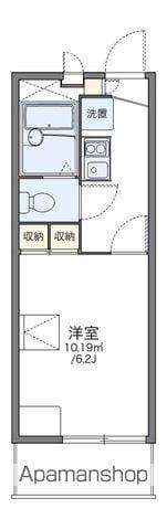 レオパレス樹(1K/1階)の間取り写真
