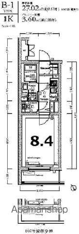 XEBEC小竹向原(1K/3階)の間取り写真