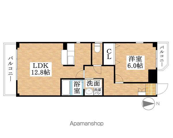 ブラウ・ベルク(1LDK/4階)の間取り写真