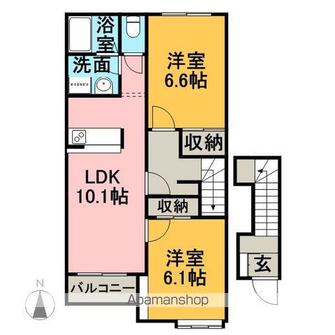 NATURE(2LDK/2階)の間取り写真