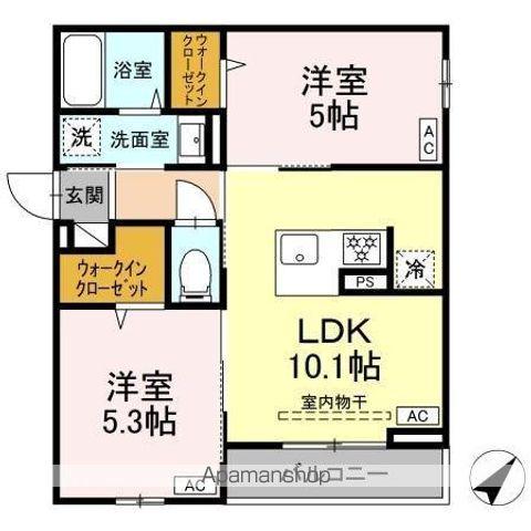 ASSET-COURT曙町(2LDK/2階)の間取り写真