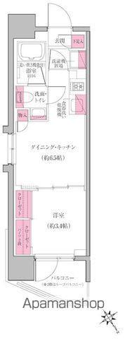 レジディア門前仲町プレイス(1DK/7階)の間取り写真