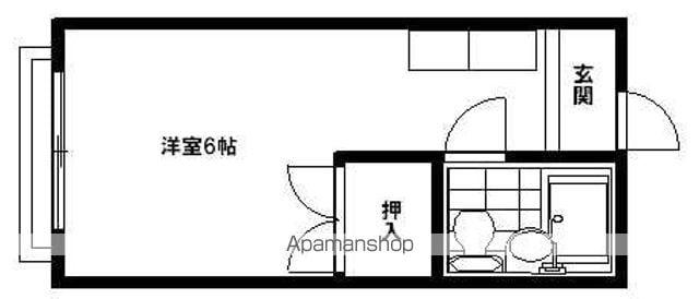 小池ハイツ(ワンルーム/1階)の間取り写真